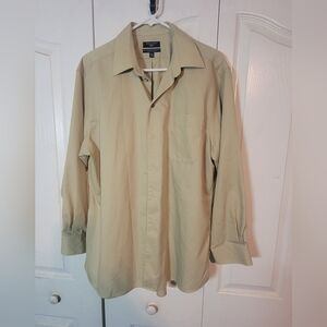 Men's Beige Button-Up Shirt Dockers